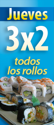 2x1 en Rollos Sushi Cancún